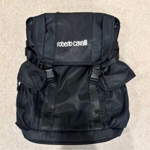 Roberto Cavalli Sleek Black Backpack